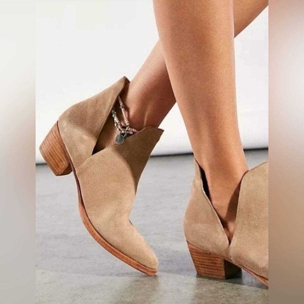 Free People Charm Double V Suede Ankle Boot